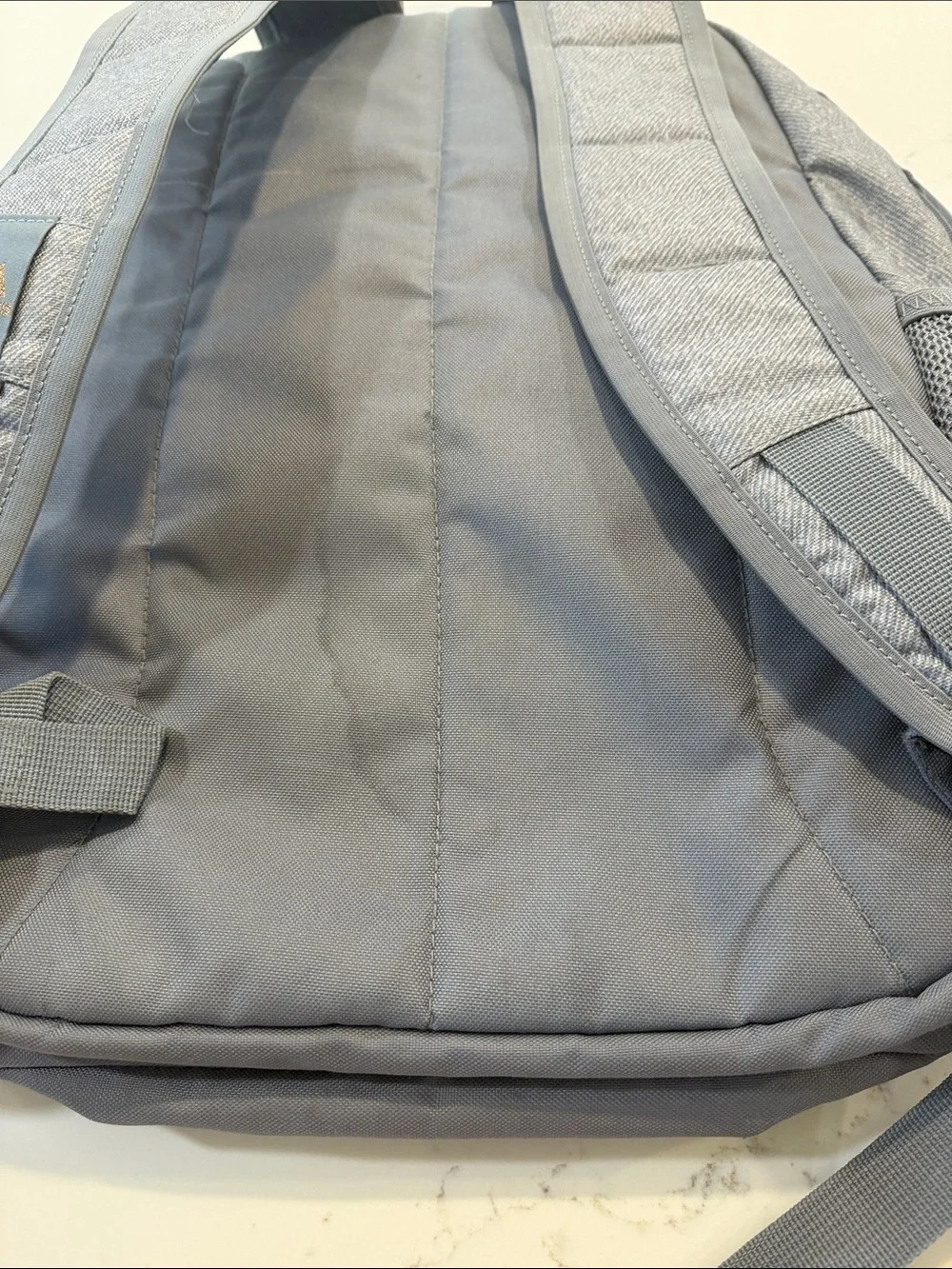 adidas Gray Backpack with Tan Logo Accents